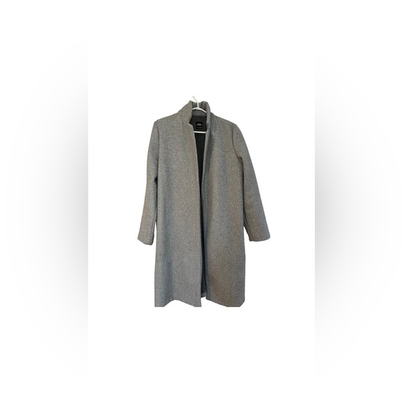 ZARA lapel coat - GRAY - size L - Picture 3 of 6